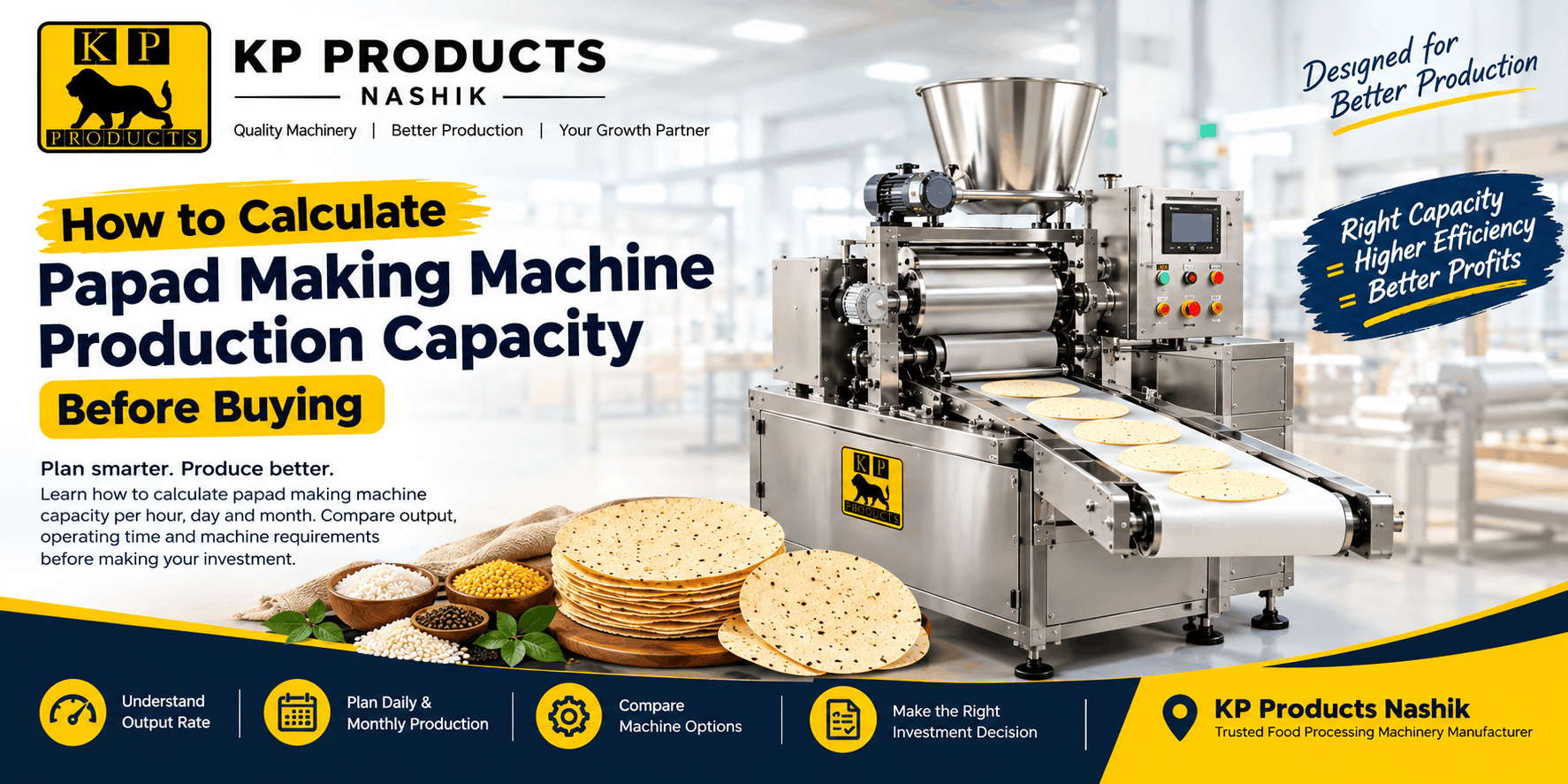 How to Calculate Papad Making Machine Production Capacity Before Buying